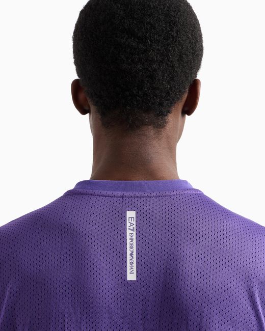 EA7 Purple Dynamic Athlete T-Shirt for men