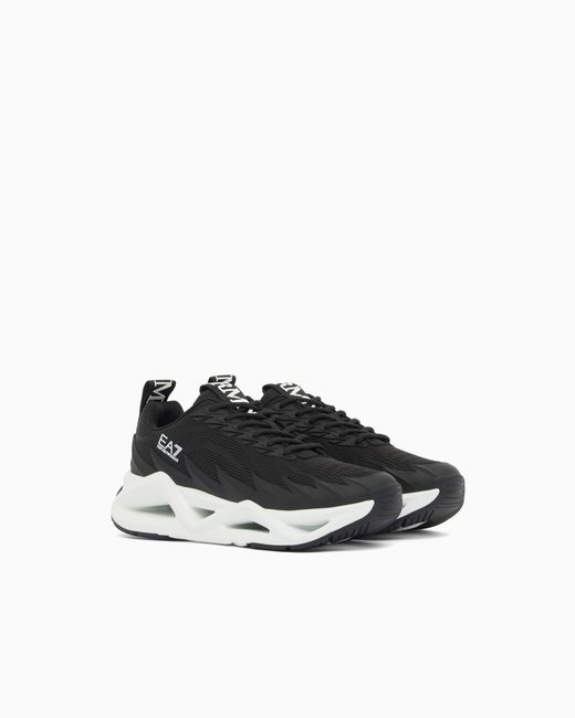 EA7 Black Sneaker Infinity Venom With Rubber Sole
