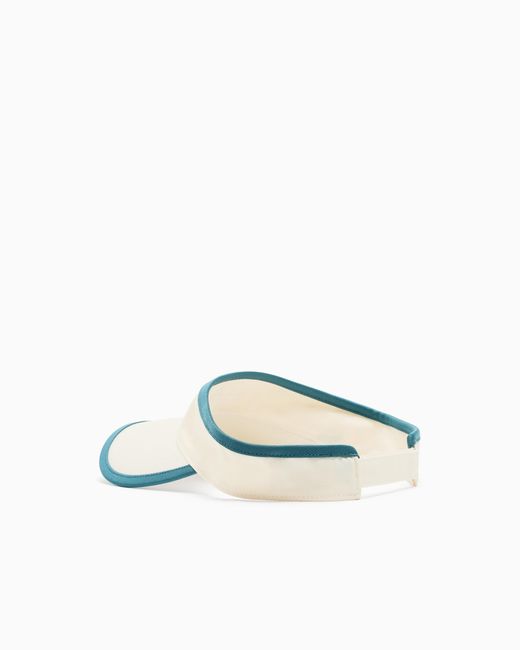 EA7 White Tennis Pro Cotton Visor