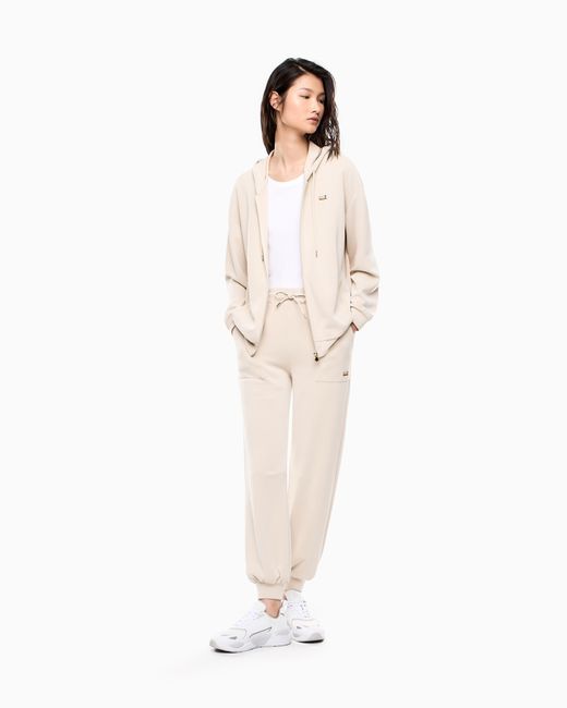 EA7 Natural Core Lady Hooded Sweatshirt