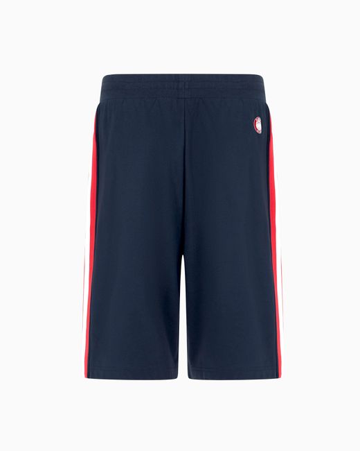 EA7 Blue Olimpia Milano Bermuda Shorts for men