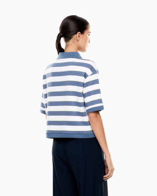 EA7 Blue Jersey Polo Shirt