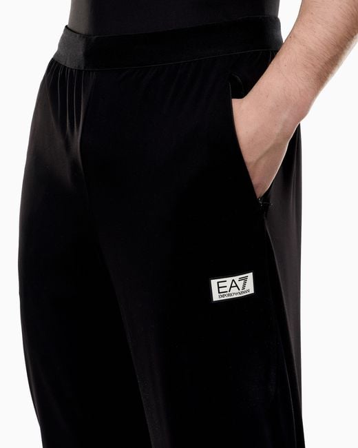 EA7 Black Dynamic Athlete Trousers for men