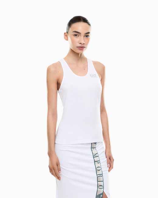 EA7 White Dynamic Athlete Tank Top