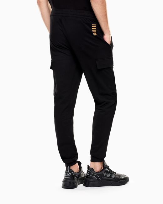 EA7 Black Utility Trousers Core Identity for men