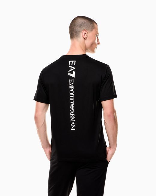 EA7 Black Logo T-Shirt for men