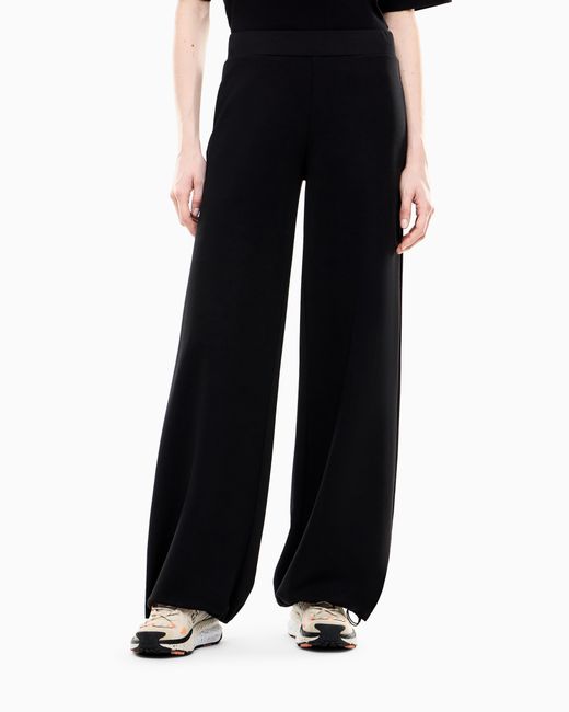 EA7 Blue Trouser Train Sport Travel Over Fit Interlock Stretch