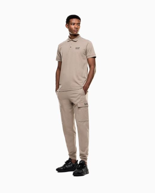 EA7 Natural Stretch Polo for men