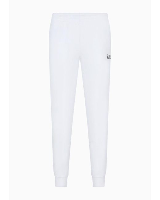 Pantaloni Joggers Core Identity In Cotone di EA7 in White da Uomo