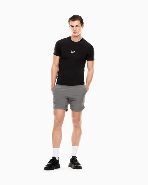 EA7 Black Dynamic Athlete T-Shirt for men