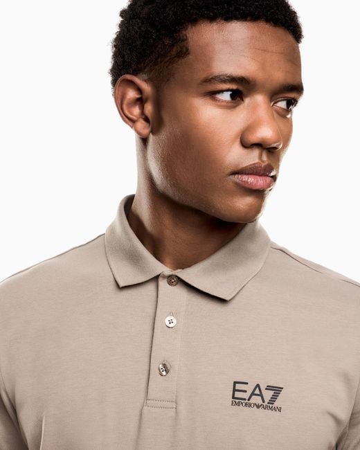 EA7 Natural Stretch Polo for men