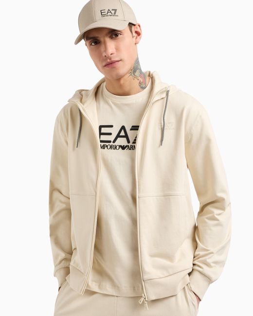 Tuta Con Cappuccio Visibility di EA7 in Natural da Uomo