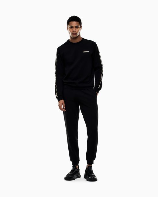 Pantaloni Jogger Logo Series di EA7 in Black da Uomo