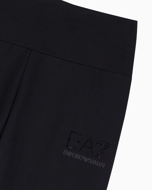EA7 Black Stretch Jersey Leggings