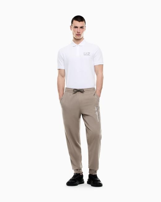 EA7 White Visibility Cotton Jersey T-Shirt for men