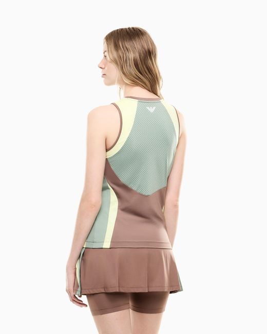 EA7 Brown Tank Tennis Pro Slim Fit