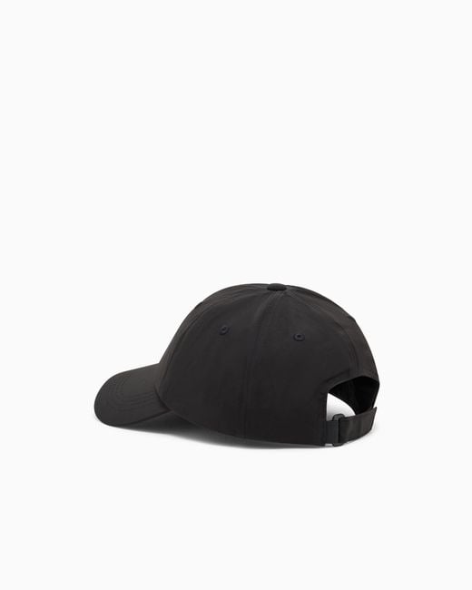 EA7 Black Cotton-Blend Baseball Cap