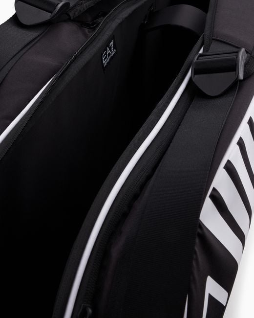 EA7 Black Tennis Pro Racket Backpack for men