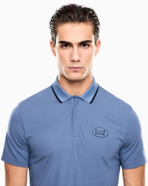 EA7 Blue Golf Pro Polo Shirt for men