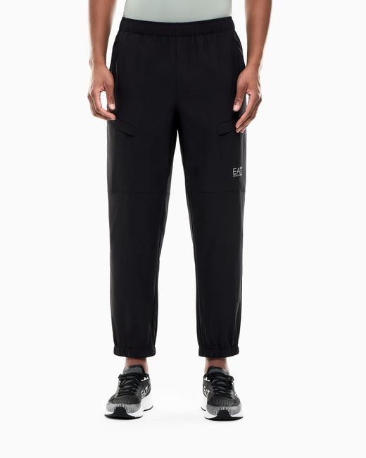 EA7 Blue Slim-Fit Trousers Ventus 7 for men