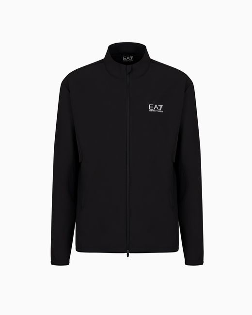 Felpa Con Zip Dynamic Athlete di EA7 in Black da Uomo