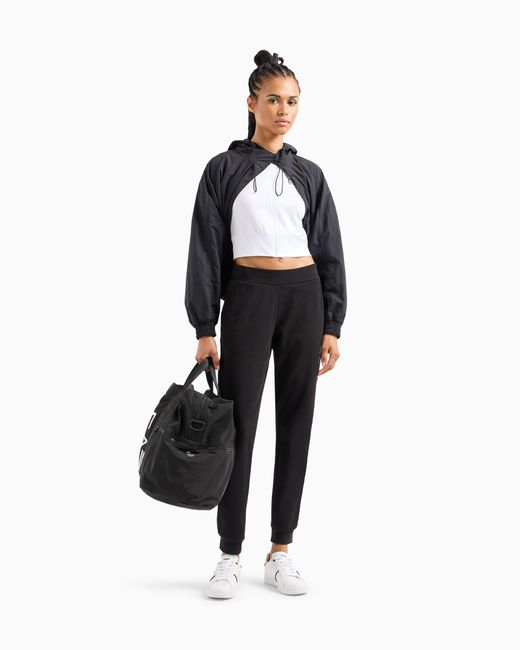 EA7 Black Logo Series Sporttasche Aus Recyceltem Stoff