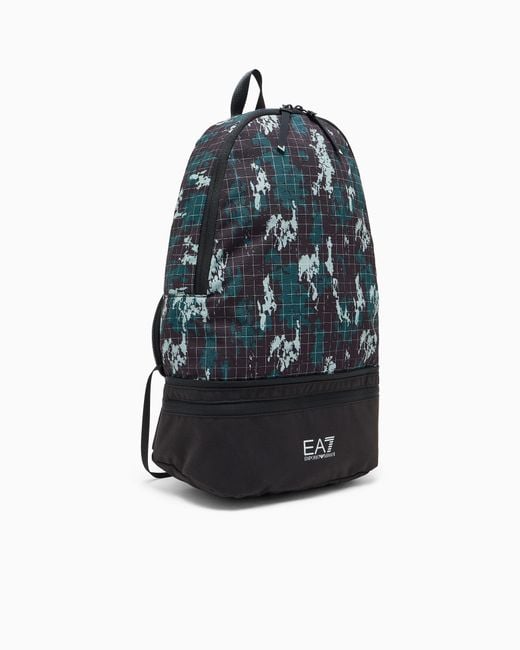 EA7 Blue Foldable Backpack