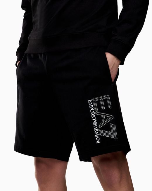 EA7 Black Visibility Shorts for men