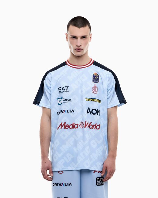 EA7 Blue Olimpia Campionato Official Overshirt 25/26 for men