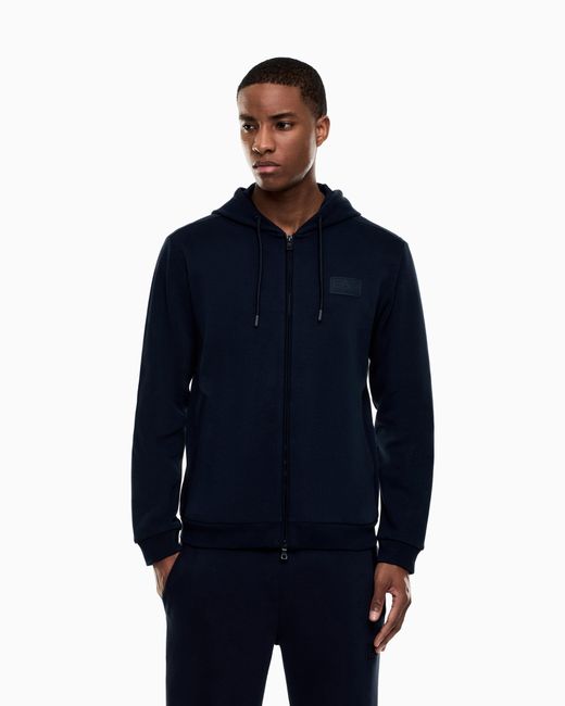 EA7 Blue Zip-Up Sweatshirts for men