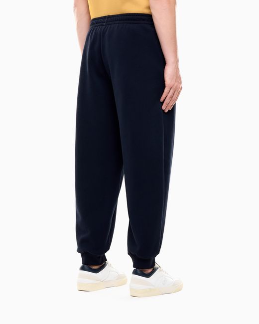 EA7 Blue Jersey Trousers Logo Series for men