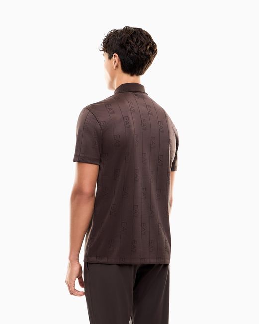 EA7 Black Polo Shirt Golf Pro for men
