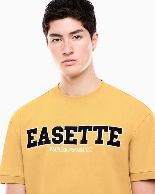 EA7 Yellow Oversized T-Shirt Logo Series for men