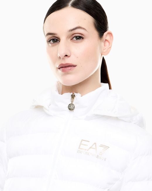 EA7 White Padded Jacket