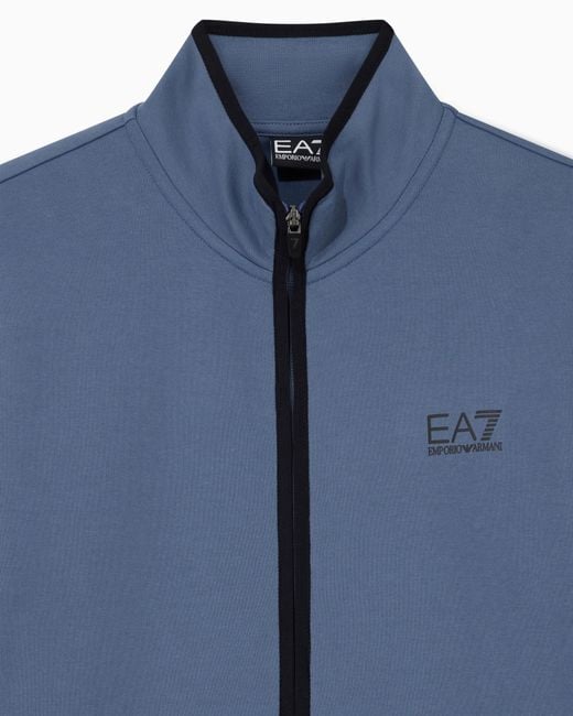 EA7 Blue Tracksuit Natural Ventus 7 Regular Fit Cotton Blend Jersey for men