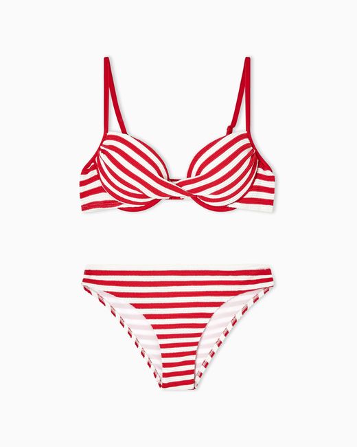 EA7 Red Push-Up Bikini