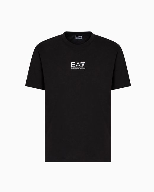 EA7 Internazionali Bnl D'Italia T-Shirt Mit Print, Gefertigt Aus Baumwolle Mit Rundhalsausschnitt in Black für Herren