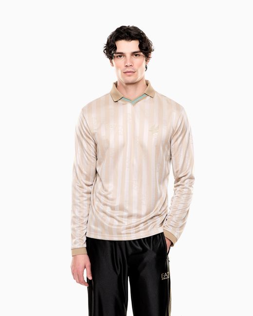 EA7 Natural Soccer Polo Shirt for men