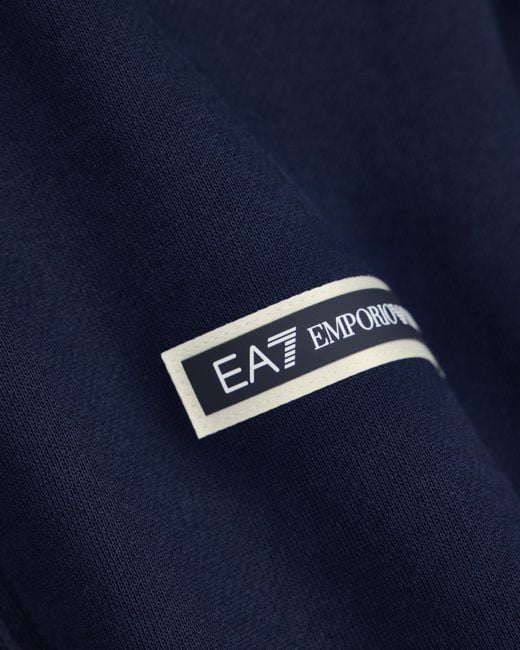 EA7 Blue Hoodie Logo Series Regular Fit for men