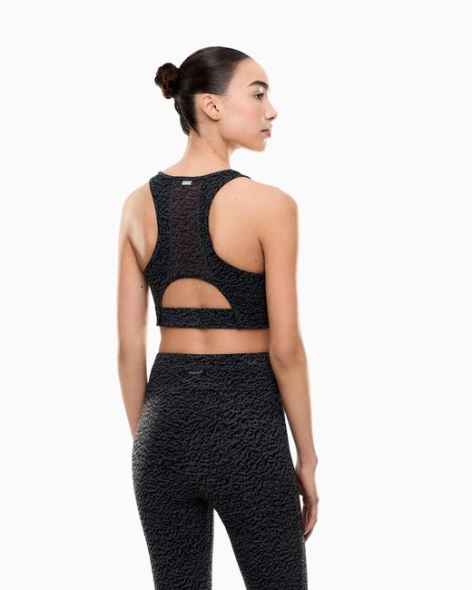 EA7 Black Medium-Support Sports Bra