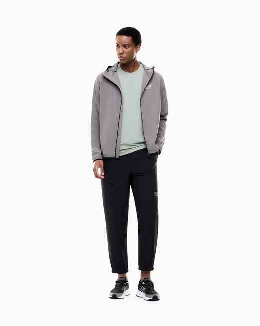 EA7 Blue Slim-Fit Trousers Ventus 7 for men