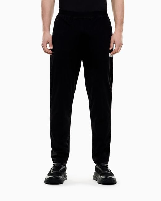 EA7 Black Dynamic Athlete Trousers for men