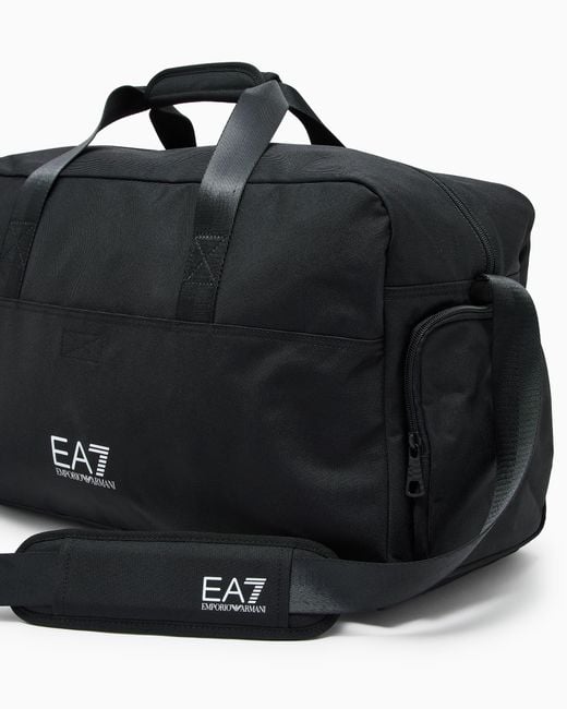 EA7 Black Train Core Medium Gym Bag With Oversized Logo