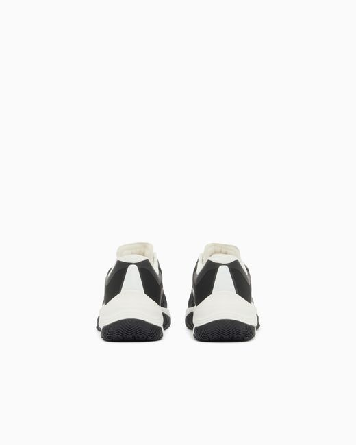EA7 White Running Sneaker With A Breathable Mesh Upper New Padel
