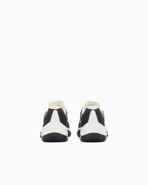 EA7 White Running Sneaker With A Breathable Mesh Upper New Padel