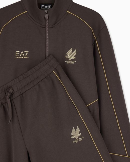 EA7 Gray Tracksuit Soccer Regular Fit for men