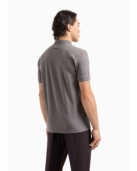 EA7 Gray Polo Shirts for men
