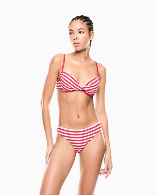 EA7 Red Push-Up Bikini