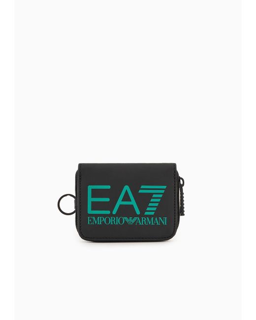 Portafoglio Con Maxi Logo di EA7 in Green