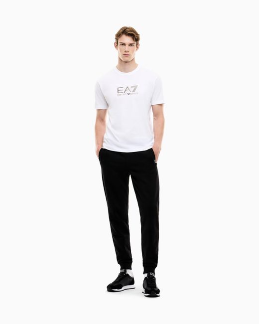 EA7 White Regular Fit T-Shirt Lux Identity for men